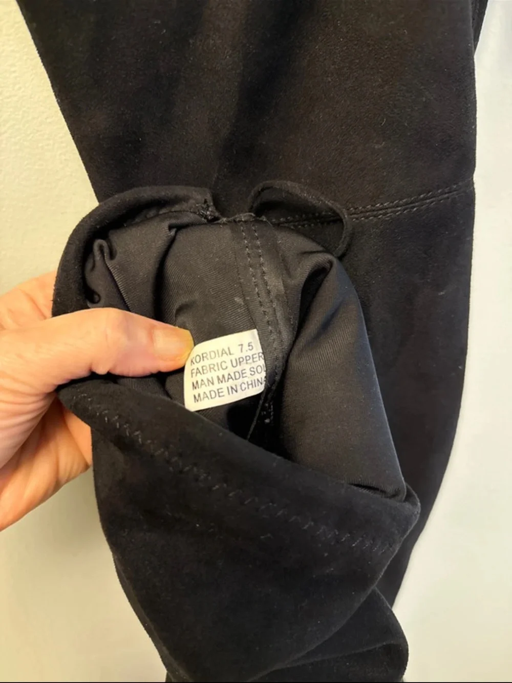 Over the knee black faux suede boot women’s 7.5